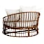 Found & Fable Puebla Day Bed Natural Wicker with Natural Canvas Cushions 2-Piece Set