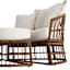 Found & Fable Puebla Day Bed Natural Wicker with Natural Canvas Cushions 2-Piece Set