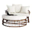 Found & Fable Puebla Day Bed Natural Wicker with Natural Canvas Cushions 2-Piece Set