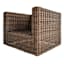 Highland Brown Wicker with Sand Cushions Swivel Patio Armchair