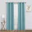 2-Pack Denver Aqua Blackout Grommet Curtain Panel Set, 95"