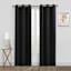 2-Pack Black Blackout Grommet Curtain Panels, 95"
