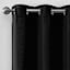 2-Pack Black Blackout Grommet Curtain Panels, 95"