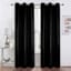 2-Pack Black Blackout Grommet Curtain Panels, 95"