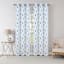 2-Pack Miller Blue Floral Blackout Grommet Curtain Panel Set, 84"