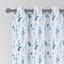 2-Pack Miller Blue Floral Blackout Grommet Curtain Panel Set, 84"
