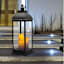 Black Outdoor Solar Lantern, 25"