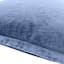Providence Blue Cotton Velvet Euro Throw Pillow, 24"