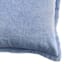 Providence Blue Cotton Velvet Euro Throw Pillow, 24"