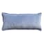 Providence Blue Cotton Velvet Throw Pillow, 14x36