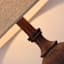 Wood Finish Spindle Large Table Lamp with Shade, 28"