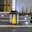 Black Square Outdoor Solar Lantern, 12"
