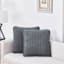 Honeybloom 2-Pack Dark Grey Washed Microfiber Pillows, 18"