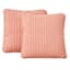 Honeybloom 2-Pack Pink Washed Microfiber Throw Pillows, 18"