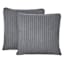 Honeybloom 2-Pack Dark Grey Washed Microfiber Throw Pillows, 24"