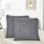 Honeybloom 2-Pack Dark Grey Washed Microfiber Throw Pillows, 24"