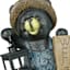 Welcome Bear Outdoor Statue with Solar Lantern, 17.5"