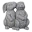 Rabbit Couple Outdoor Garden Statue, 12"