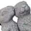 Rabbit Couple Outdoor Garden Statue, 12"