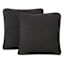 Crosby St. 2-Pack Black Washed Microfiber Throw Pillows, 18"