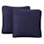 Crosby St. 2-Pack Navy Blue Washed Microfiber Throw Pillows, 18"