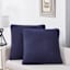 Crosby St. 2-Pack Navy Blue Washed Microfiber Throw Pillows, 24"