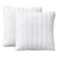 Providence 2-Pack White Embroidered Washed Microfiber Throw Pillows, 24"