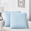 Providence 2-Pack Light Blue Embroidered Washed Microfiber Throw Pillows, 24"