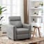 Bowen Faux Leather Recliner, Grey