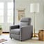Bowen Faux Leather Recliner, Grey