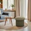 Mushroom Storage Ottoman, Moss Green