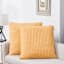 Honeybloom 2-Pack Yellow Washed Microfiber Throw Pillow, 24"