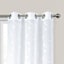 2-Pack White Embroidered Leaf Grommet Curtain Panels, 95"