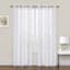 2-Pack White Crushed Sheer Grommet Curtain Panels, 95"