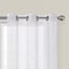 2-Pack White Crushed Sheer Grommet Curtain Panels, 95"