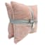 2-Pack Pink Textured Chenille Throw Pillows, 18"