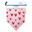 Red Hearts Dog Bandana