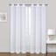 White Hemstitch Sheer Grommet Single Curtain Panel, 84"