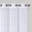 White Hemstitch Sheer Grommet Single Curtain Panel, 84"