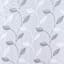 White & Grey Willow Embroidered Sheer Grommet Single Curtain Panel, 84"
