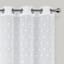 White Angel Clipped Sheer Grommet Single Curtain Panel, 84"