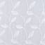 White Willow Embroidered Sheer Grommet Single Curtain Panel, 84"