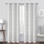 Linen Textured Chenille Light Filtering Grommet Curtain Panel, 84"