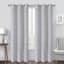 Grey Textured Light Filtering Grommet Curtain Panel, 84"