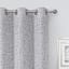 Grey Textured Light Filtering Grommet Curtain Panel, 84"