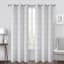 Grey Chenille Light Filtering Grommet Curtain Panel, 84"