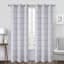 Navy Textured Chenille Light Filtering Grommet Curtain Panel, 84"