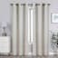 Ivory Linen Blend Blackout Grommet Single Curtain Panel, 95"