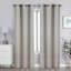 Beige Linen Blend Blackout Grommet Single Curtain Panel, 84"