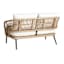 Paloma Taupe Patio Loveseat Wicker with Sand Cushions